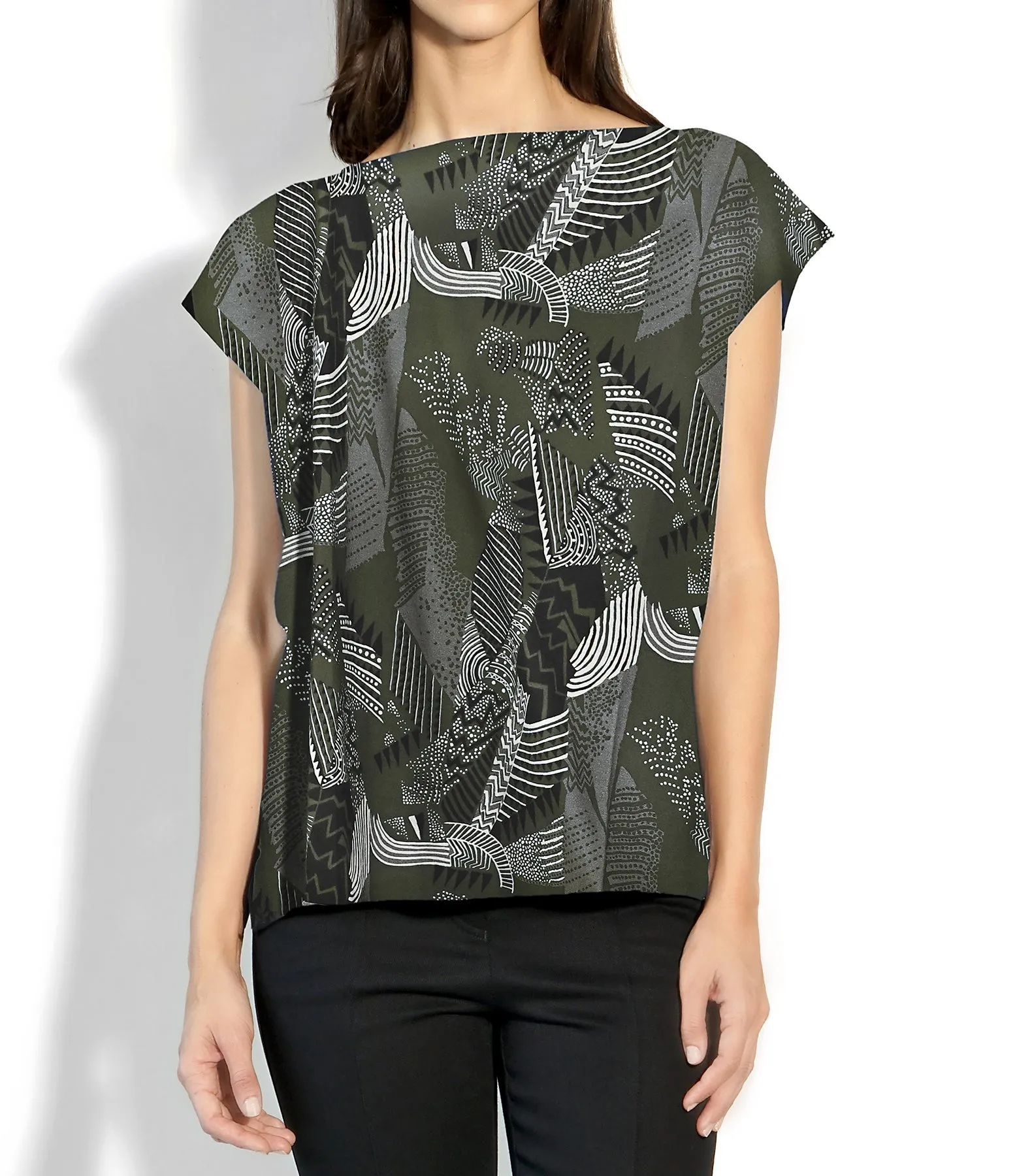 ROXANNE T-SHIRT PRINT GRAPHITE/BLACK