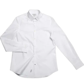 Sandre shirt botton down cotton popeline (ice white)