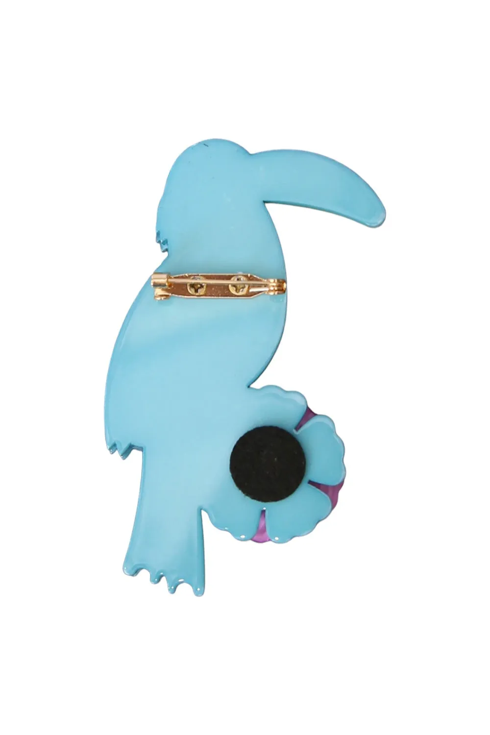 SIA BROOCH PARROT BLUE