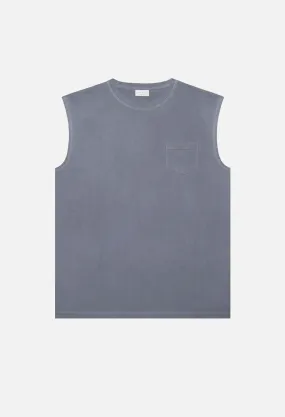 Sleeveless Pocket Tee / Navy