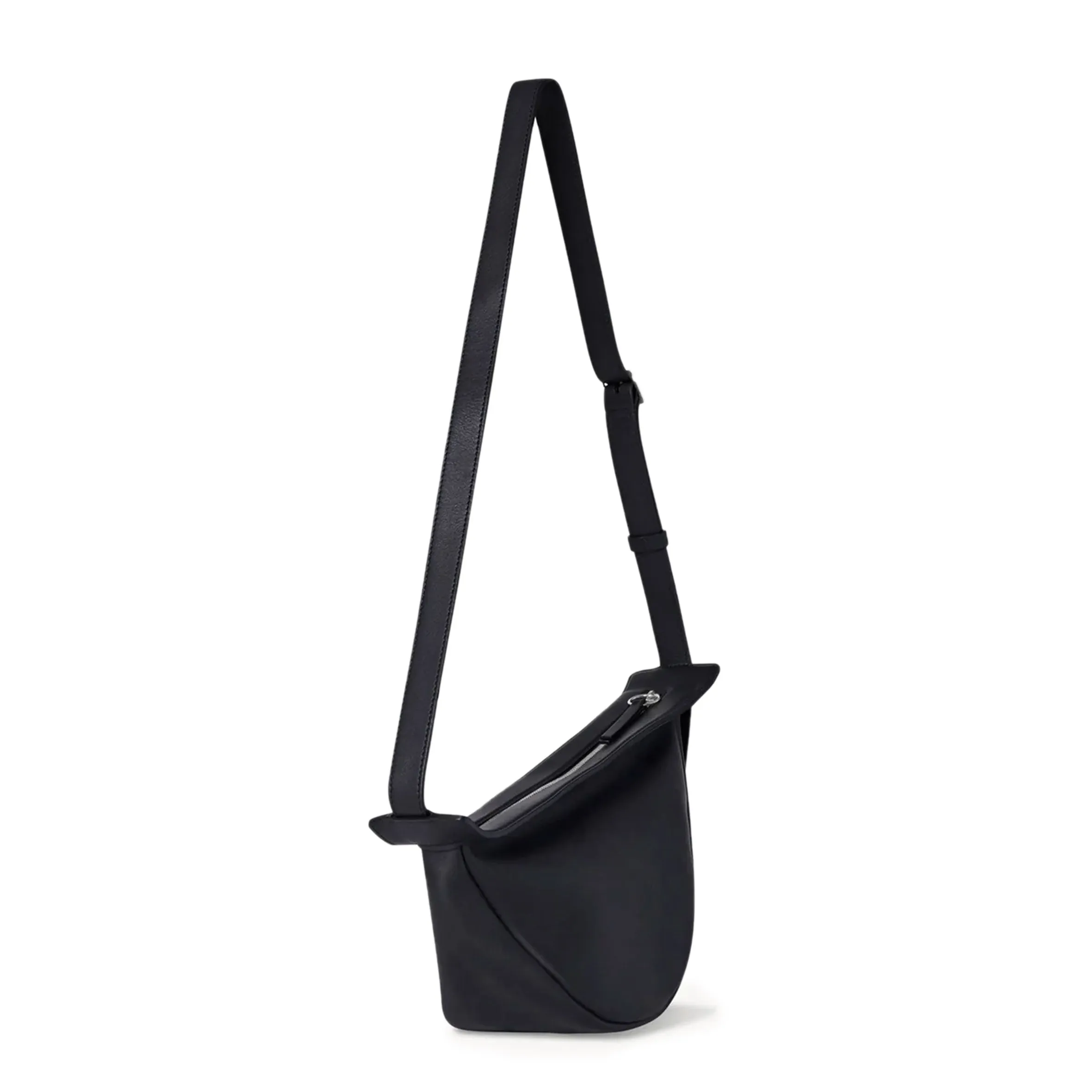 Slouchy Banana Bag Leather Small, Black