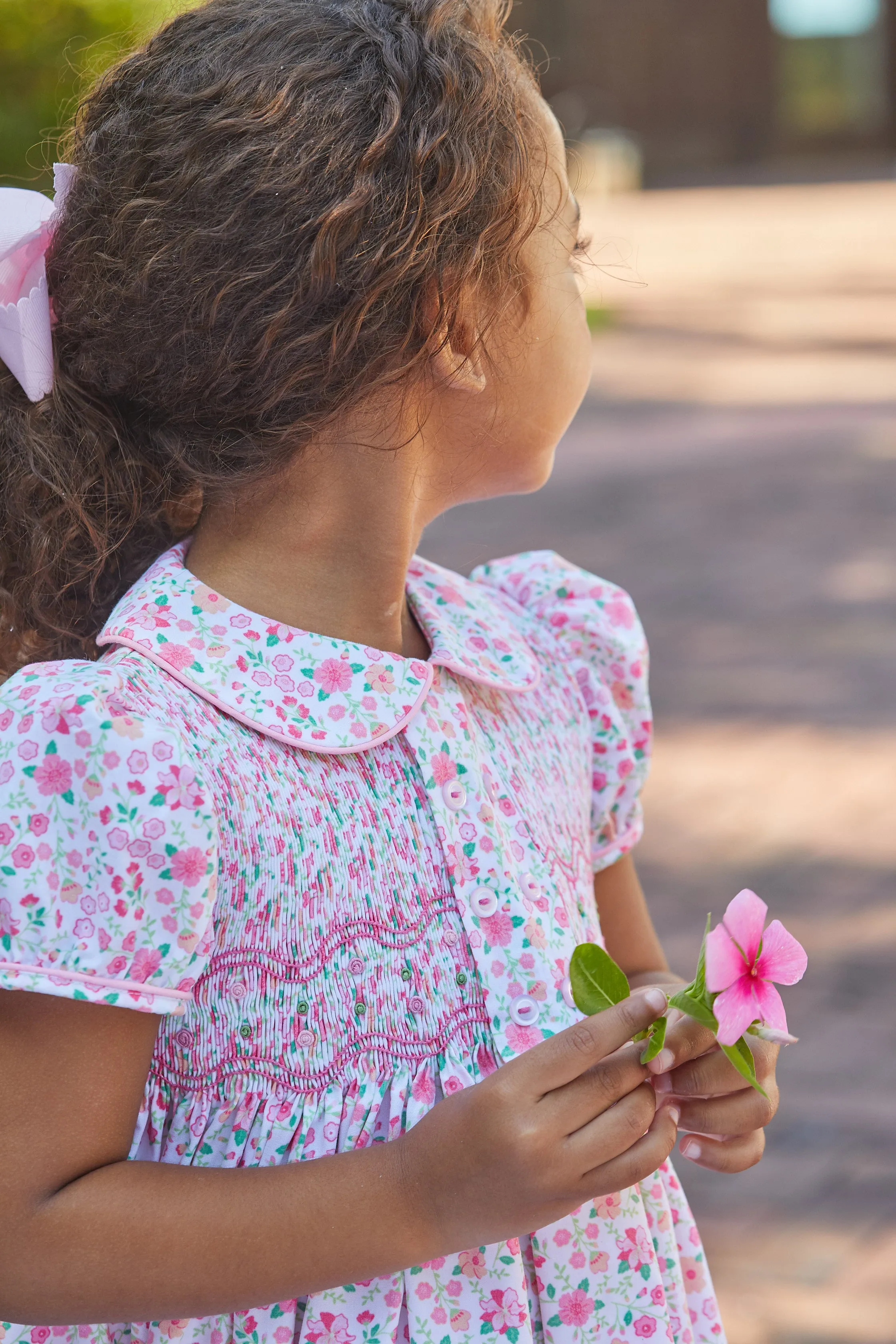 Smocked Bridget Dress - Fairway Floral