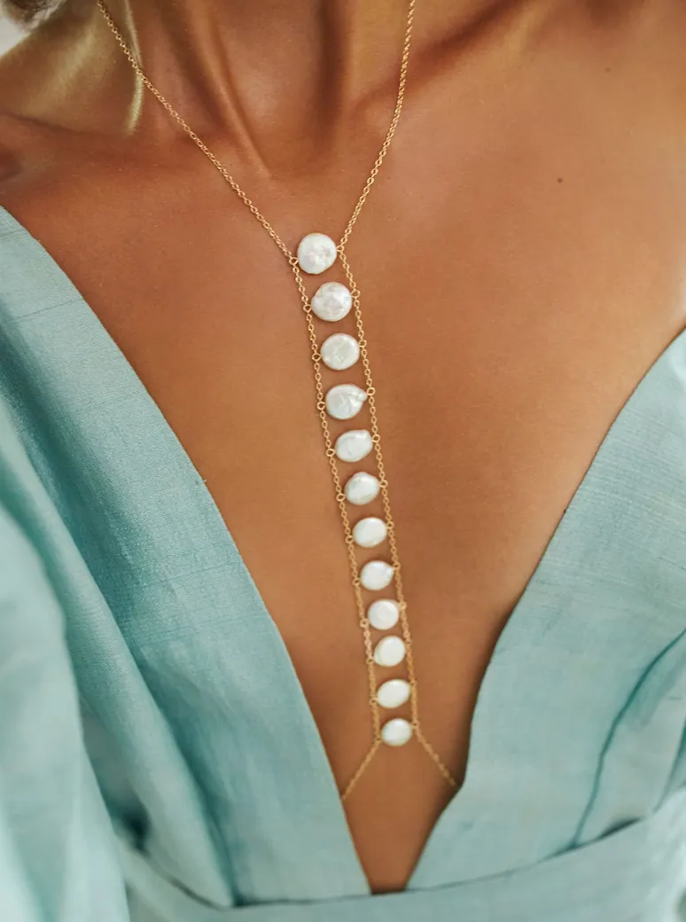 Spine Pearl Body Chain