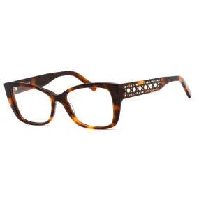 Swarovski SK5452 Eyeglasses Dark Havana / Clear Lens