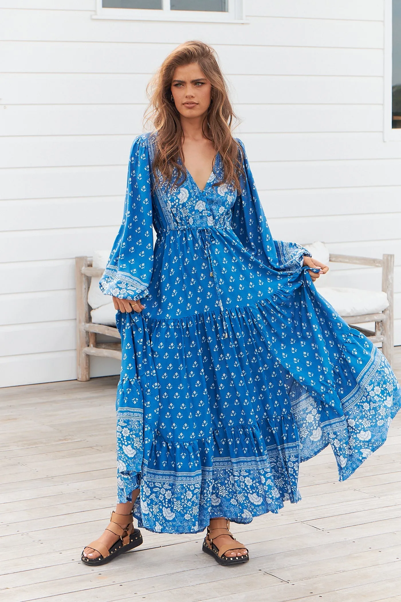 Teresa Maxi Dress Saint Print