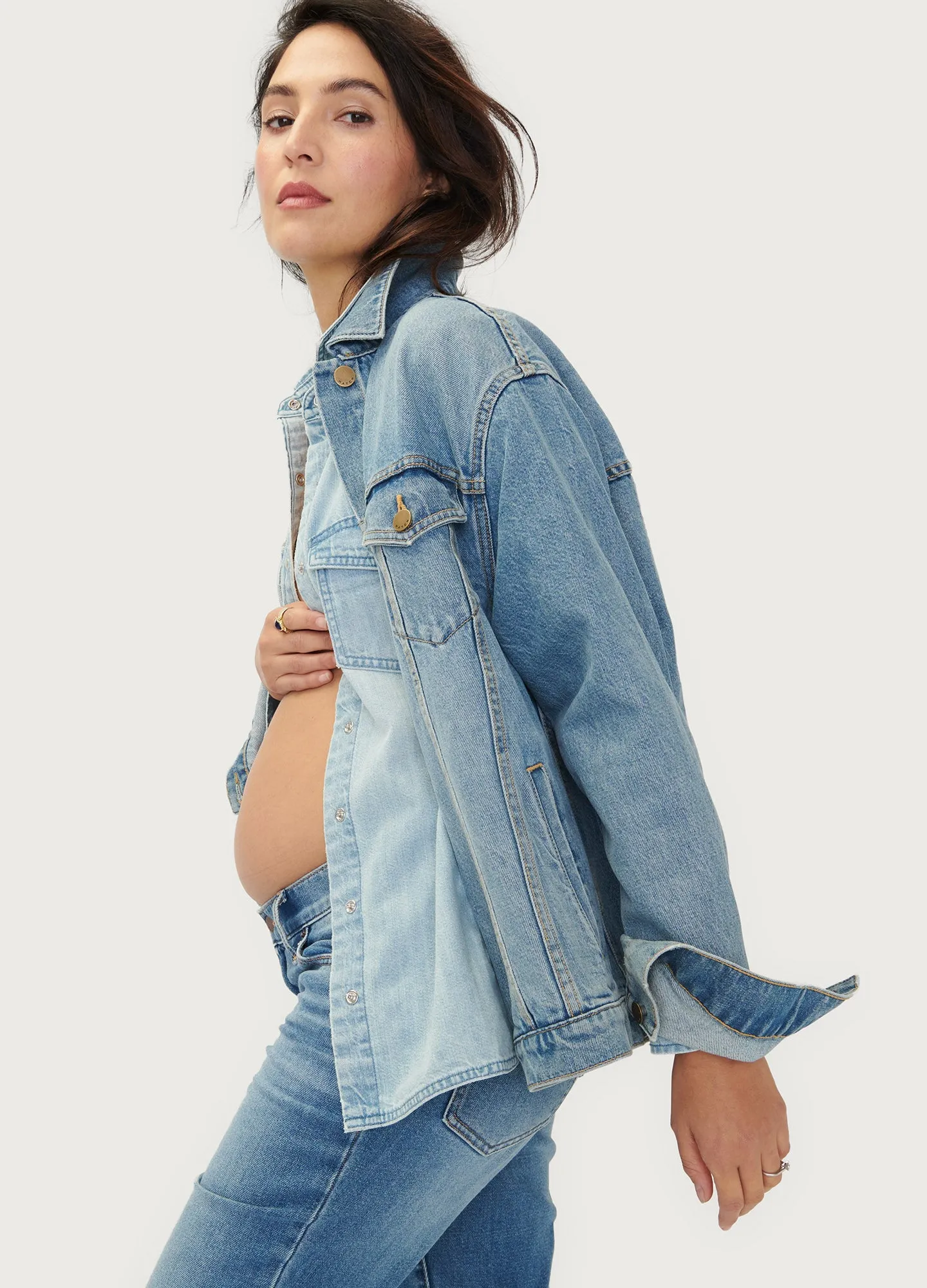 The Classic Maternity Jean Jacket