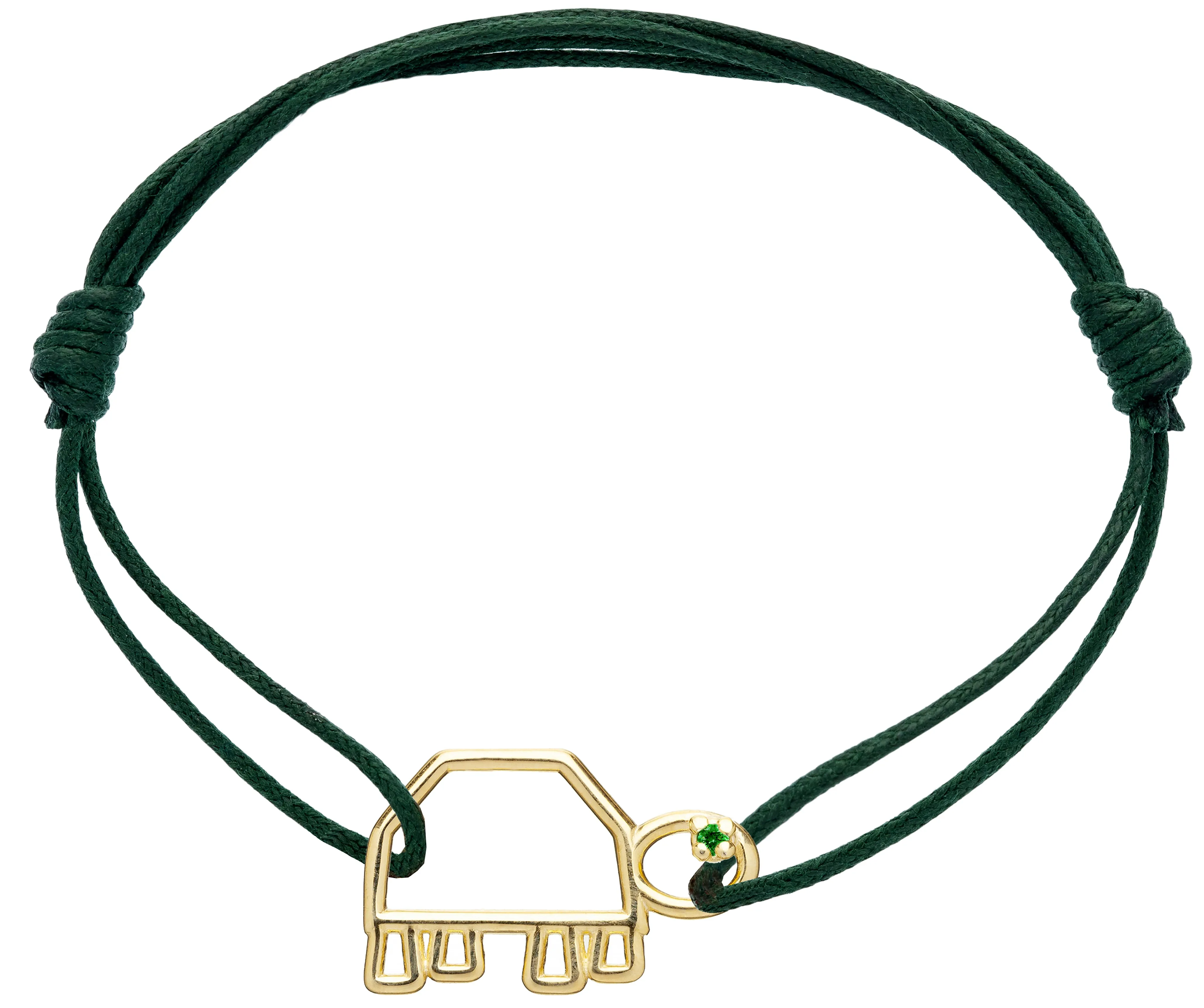 TORTUGA ESMERALDA CORD BRACELET