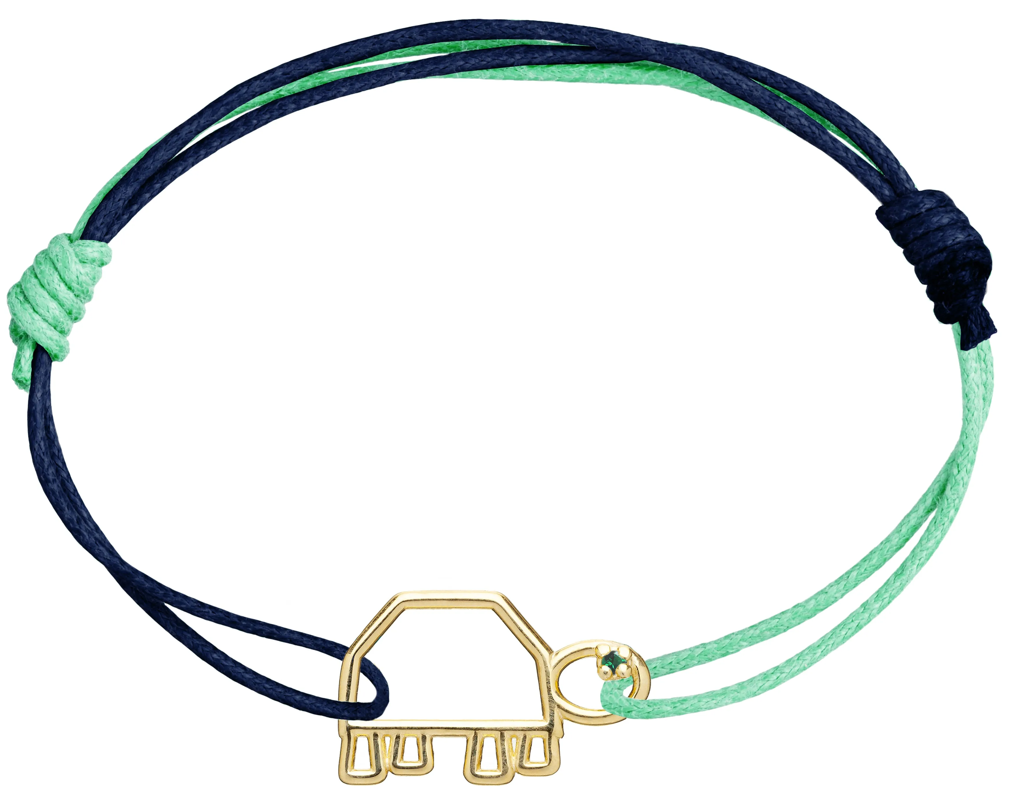 TORTUGA ESMERALDA CORD BRACELET