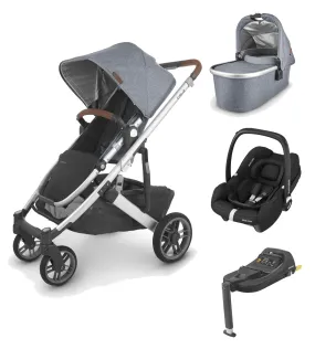 UPPAbaby Cruz V2 with Cabriofix i-Size Car Seat and Base - Gregory