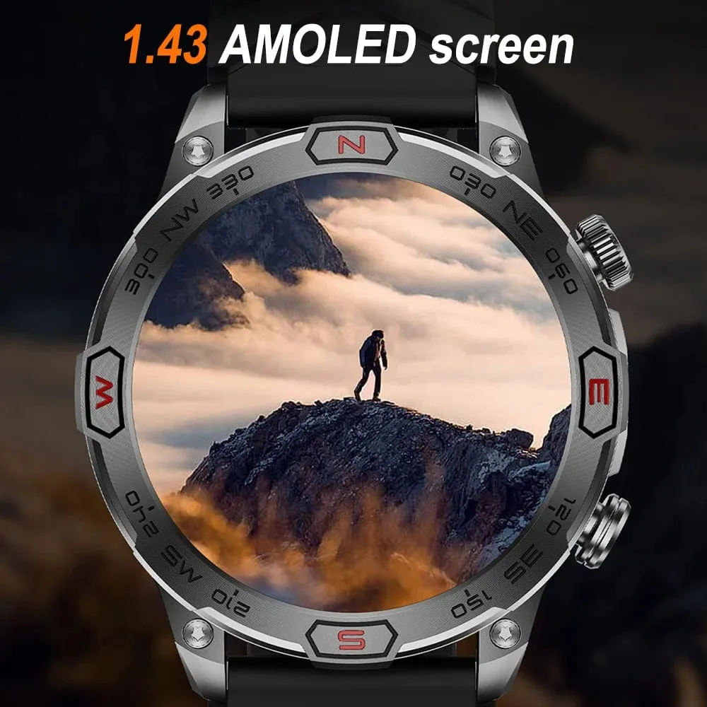 VALDUS 1.43 Inch AMOLED Screen Android Phone Smart Watch Blood Oxygen Monitoring Heart Rate Blood Pressure VD36 PRO Smart Watch