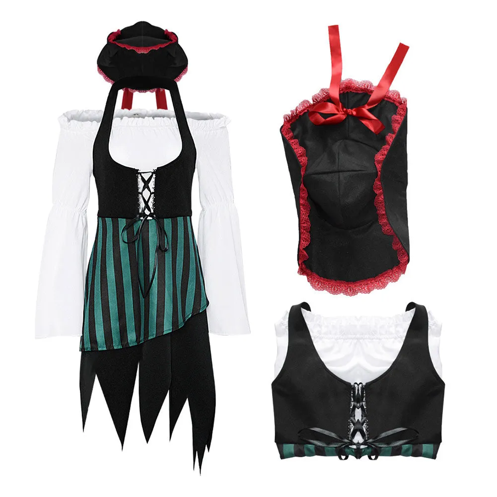 Women pirate Cosplay Costume Outfits Halloween Carnival Suit