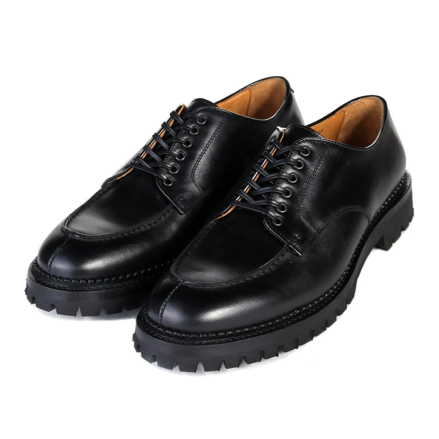 YUKETEN WADAKEN MIL SPEC U-TIP OXFORD BOX CALF BLACK